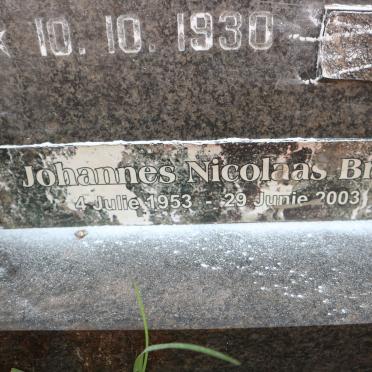 BRITZ Johannes Nicolaas 1930-20?? &amp; Aletta Wilhelmina 1934-1990 :: BRITZ Johannes Nicolaas 1953-2003
