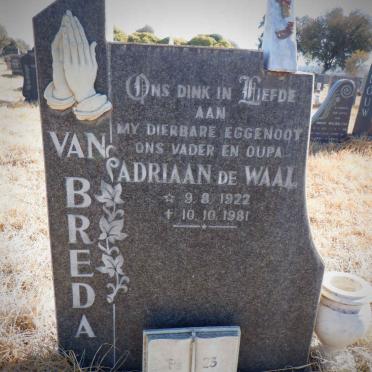 BREDA Adriaan de Waal, van 1922-1981