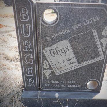 BURGER Thys 1929-1985