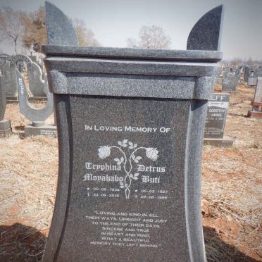 BUTI Detrus 1927-1996 &amp; Tryphina Moyahabo 1934-2018