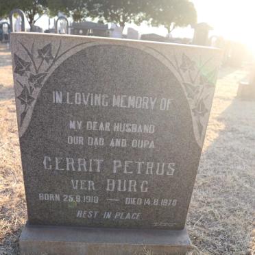 BURG Gerrit Petrus, ver 1918-1970