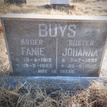 BUYS Johanna 1895-1987 :: BUYS Fanie 1912-1983