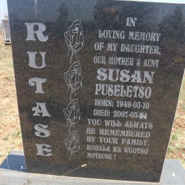 BUTASE Susan Puseletso 1949-2007 