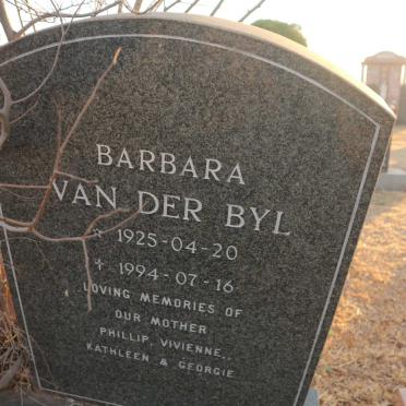 BYL Barbara, van der 1925-1994