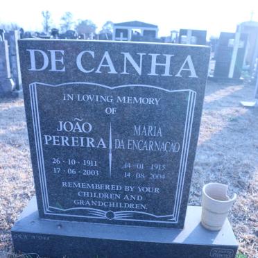 CANHA Joao Pereira, de 1911-2003 &amp; Maria DA ENCARNACAO 1915-2004