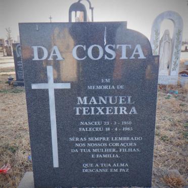 COSTA Manuel Teixeira, da 1950-1985