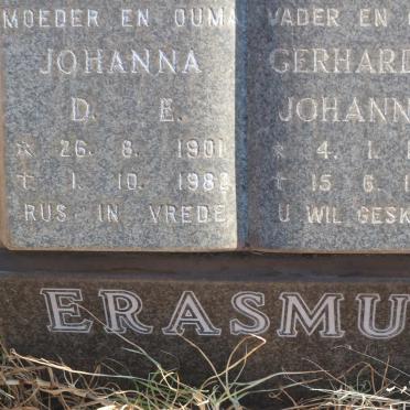 ERASMUS Gerhardus Johannes 1909-1985 &amp; Johanna D.E. 1901-1982