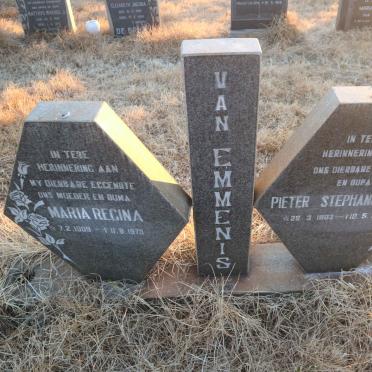 EMMENIS Pieter Stephanus, van 1903-1981 &amp; Maria Regina 1909-1975