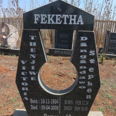 FEKETHA Dingindawo Stephen 1928-2009 &amp; Victoria Thenjiwe 1934-2008