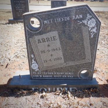 FOURIE Arrie 1943-1989