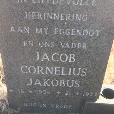FOURIE Jacob Cornelius Jakobus 1936-1977