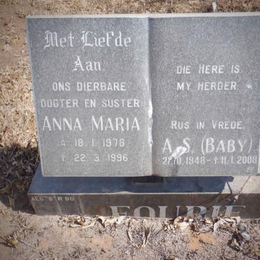 FOURIE A.S. 1948-2008 :: FOURIE Anna Maria 1978-1996