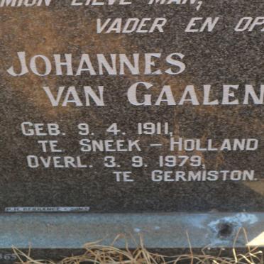GAALEN Johannes, van 1911-1979 &amp; Jacoba Anna MOL 1913-2001