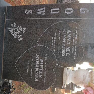 GOUWS Pieter Johannes 1924-2015 &amp; Anna M.C. JACOBS 1929-2007