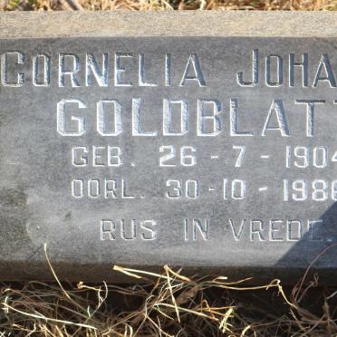 GOLDBLATT Cornelia Johanna 1904-1986