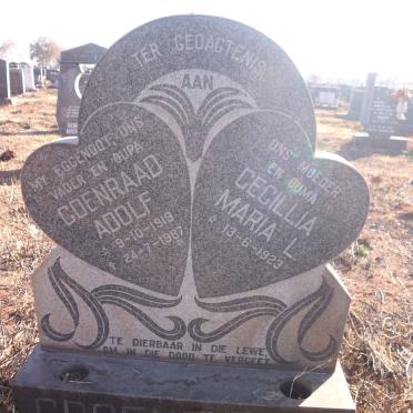 GROENEWALD Coenraad Adolf 1919-1987 &amp; Cecillia Maria L. 1923-