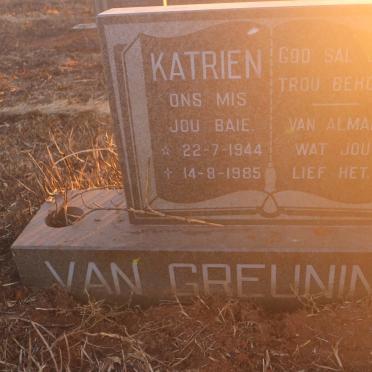 GREUNING Katrien, van 1944-1985