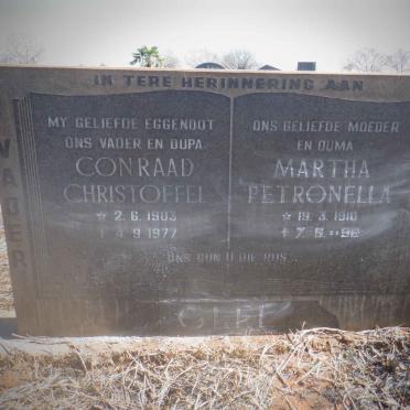 GEEL Conraad Christoffel 1903-1977 &amp; Martha Petronella 1910-1996