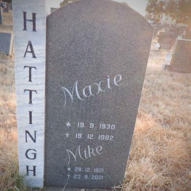 HATTINGH Mike 1921-2001 &amp; Maxie 1930-1982