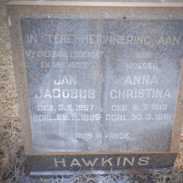 HAWKINS Jan Jacobus 1897-1969 &amp; Anna Christina 1913-1991