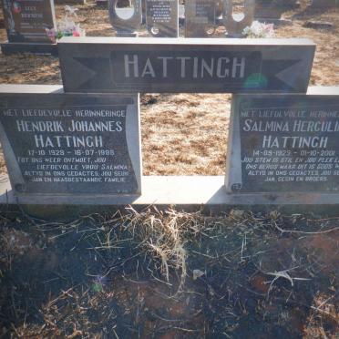 HATTINGH Hendrik Johannes 1928-1998 &amp; Salmina Herculina 1929-2001