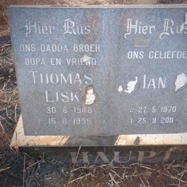HAUPT Thomas Lisk 1948-1995 :: HAUPT Ian 1970-2011
