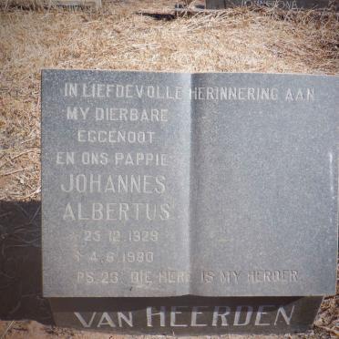 HEERDEN Johannes Albertus, van 1929-1980