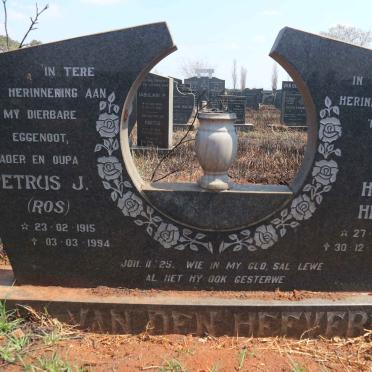 HEEVER Petrus J., van den 1915-1994 &amp; Hester Helena 1922-2004