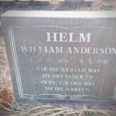 HELM William Anderson 1925-1996
