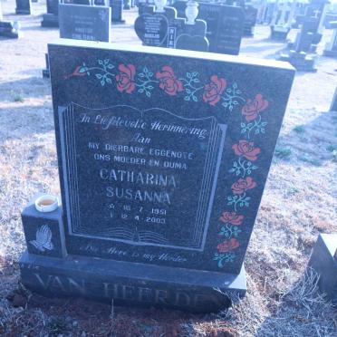 HEERDEN Catharina Susanna, van 1951-2003