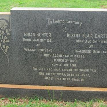HUNTER Brian 1951-1973 :: GARTSHORE Robert Blair 1948-1973