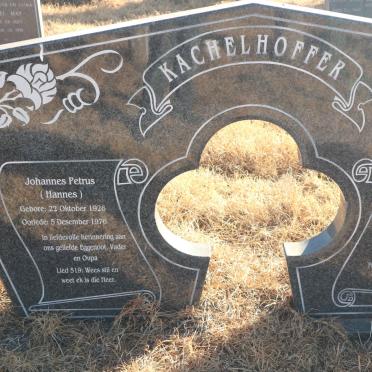 KACHELHOFFER Johannes Petrus 1926-1976 &amp; Anna Elizabeth 1928-2004