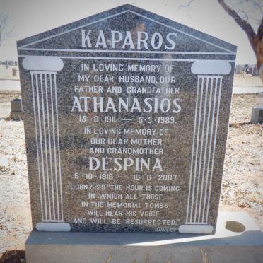 KAPAROS Athanasios 1911-1989 &amp; Despina 1916-2007