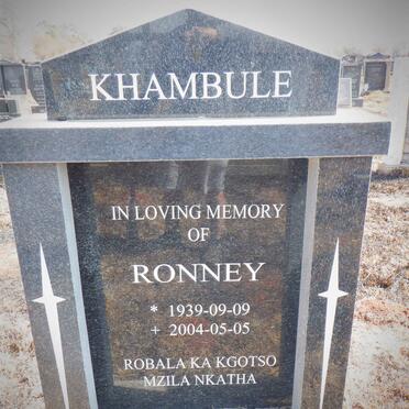 KHAMBULE Ronney 1939-2004