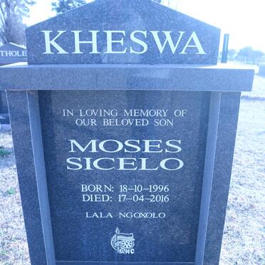 KHESWA Moses Sicelo 1996-2016