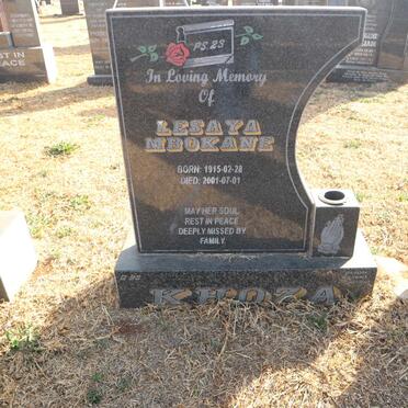 KHOZA Lesaya Mbokane 1915-2001