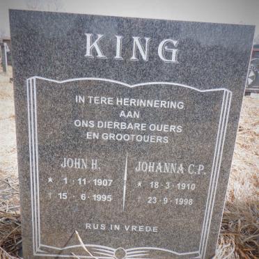 KING John H. 1907-1995 &amp; Johanna C.P. 1910-1998