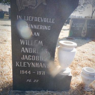 KLEYNHANS Willem Andries Jacobus 1944-1971