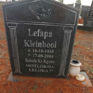 KLEINBOOI Lefapa 1918-2004