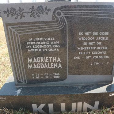 KLUIN Magrietha Magdalena 1946-2012