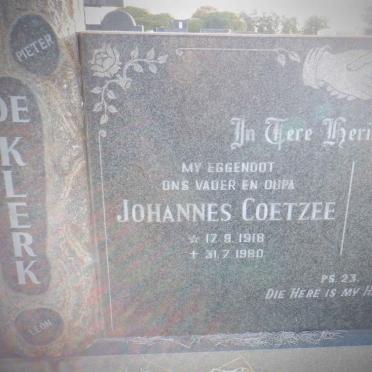 KLERK Johannes Coetzee, de 1918-1980