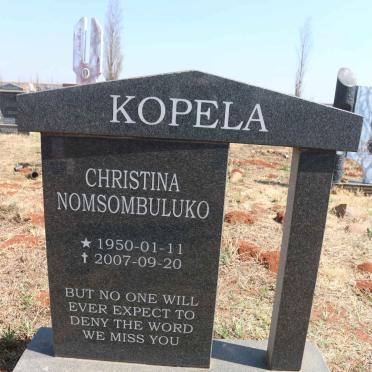 KOPELA Christina Nomsombuluko 1950-2007 