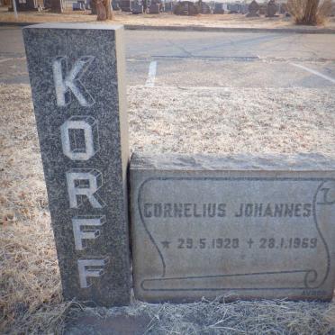 KORFF Cornelius Johannes 1920-1969