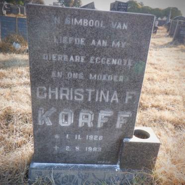 KORFF Christina F. 1928-1983