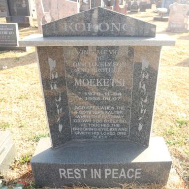 KORONG Moeketsi 1979-1998