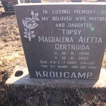 KROUCAMP Magdalena Aletta Gertruida 1946-1987