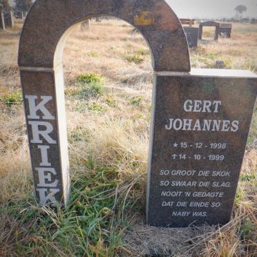 KRIEK Gert Johannes 1998-1999