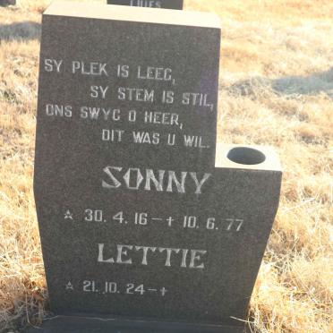 KRYNAUW Sonny 1916-1977 &amp; Lettie 1924-