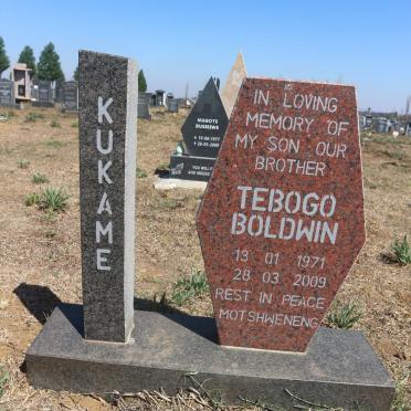 KUKAME Tebogo Boldwin 1971-2009