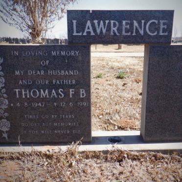 LAWRENCE Thomas F.B. 1947-1991